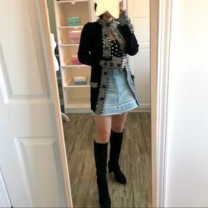 NWOT Black and White Tweed Cardigan Jacket!